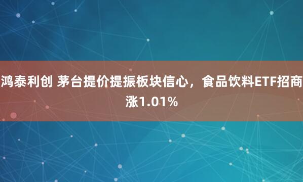 鸿泰利创 茅台提价提振板块信心，食品饮料ETF招商涨1.01%